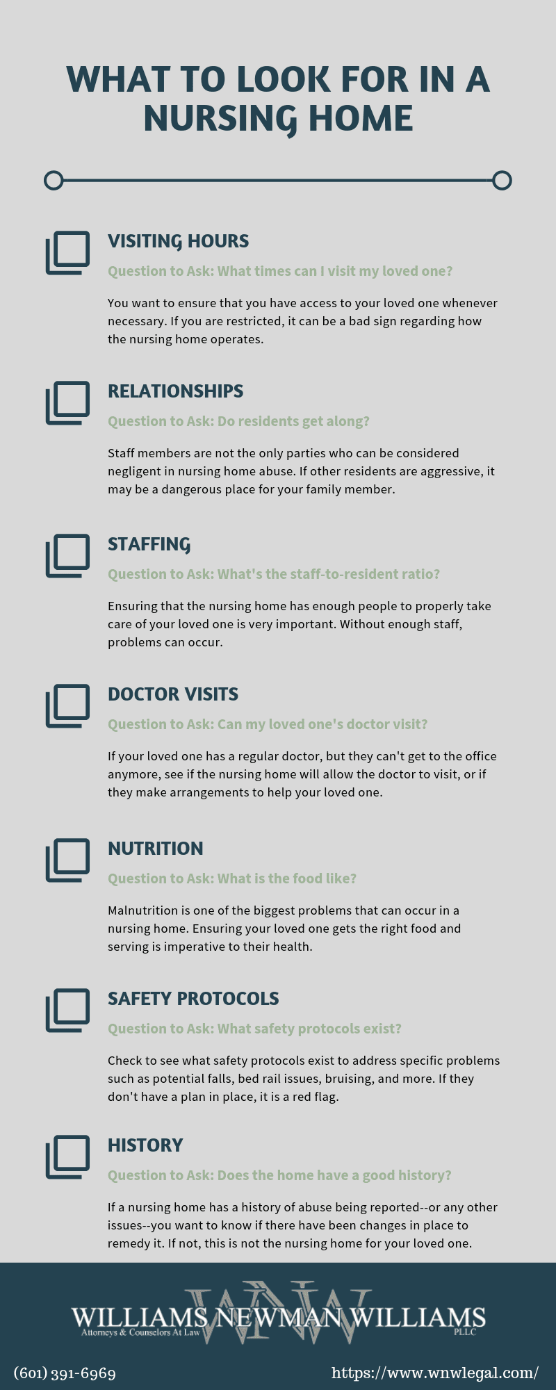 What to Look for in a Nursing Home Infographic