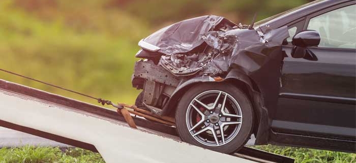 Front-end collision damage. Jackson, MS, car accident lawyers provide expert legal help for injury compensation.