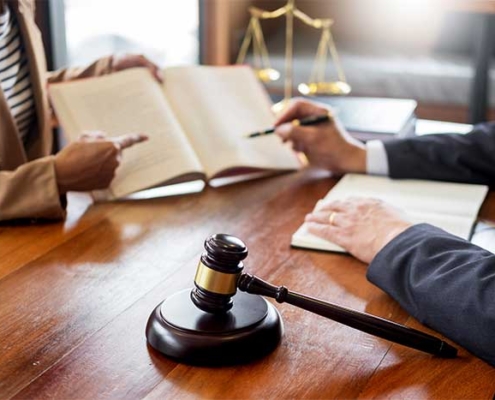 A workers' compensation attorney working with a new client.