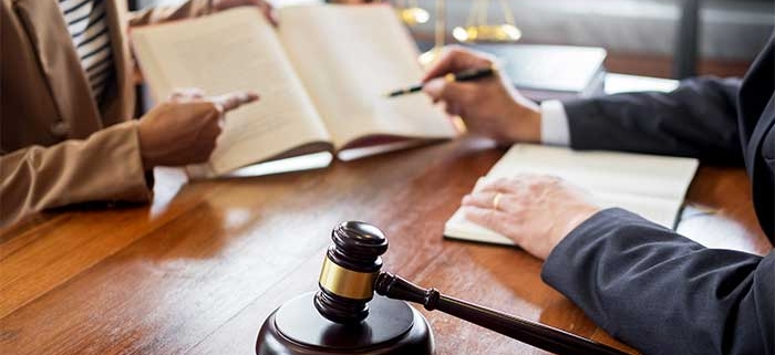 A workers' compensation attorney working with a new client.